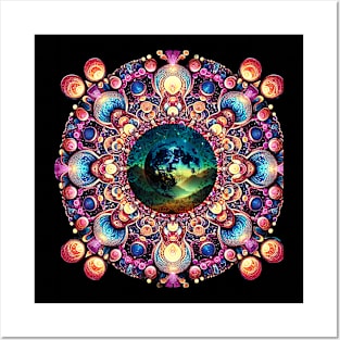 Lunar kaleidoscope Posters and Art